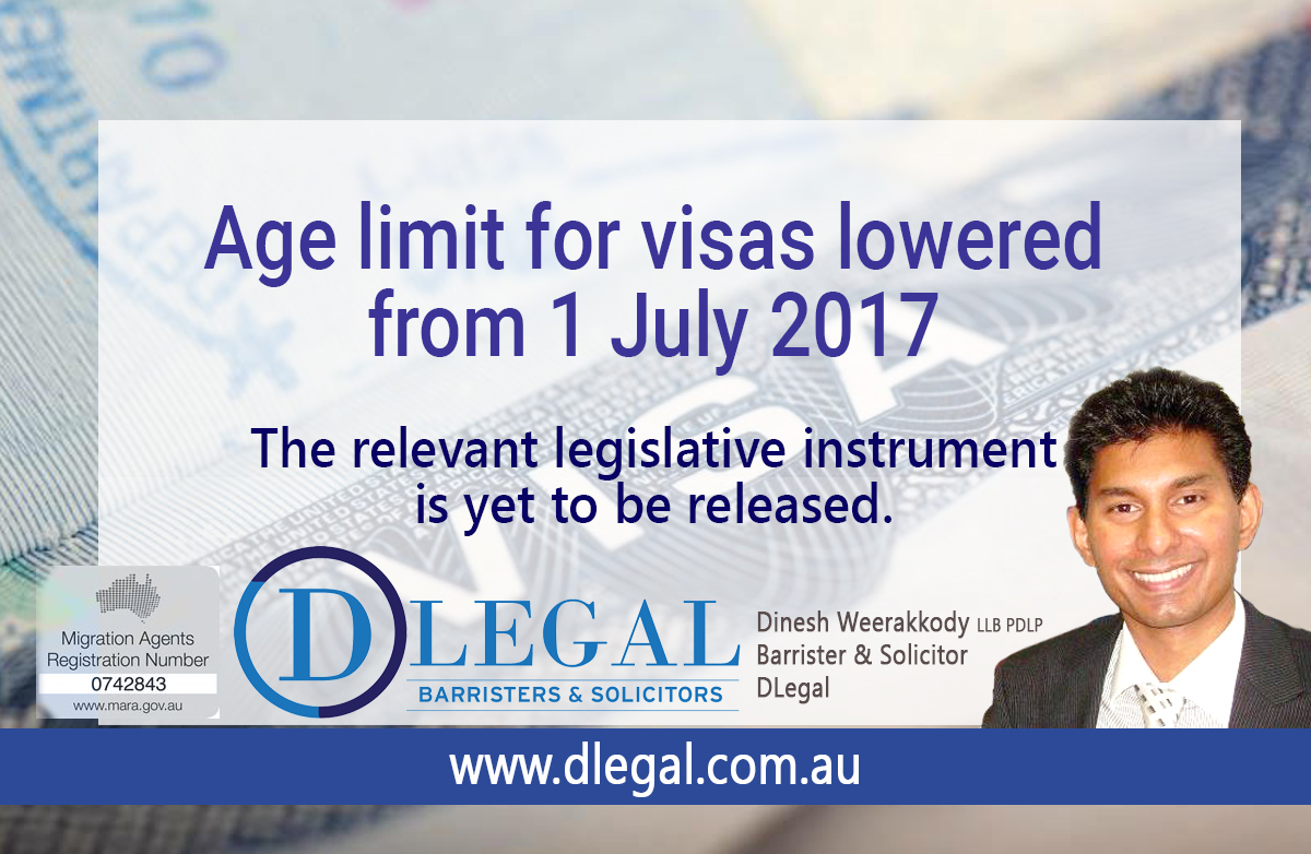 Age limit for visas lowered