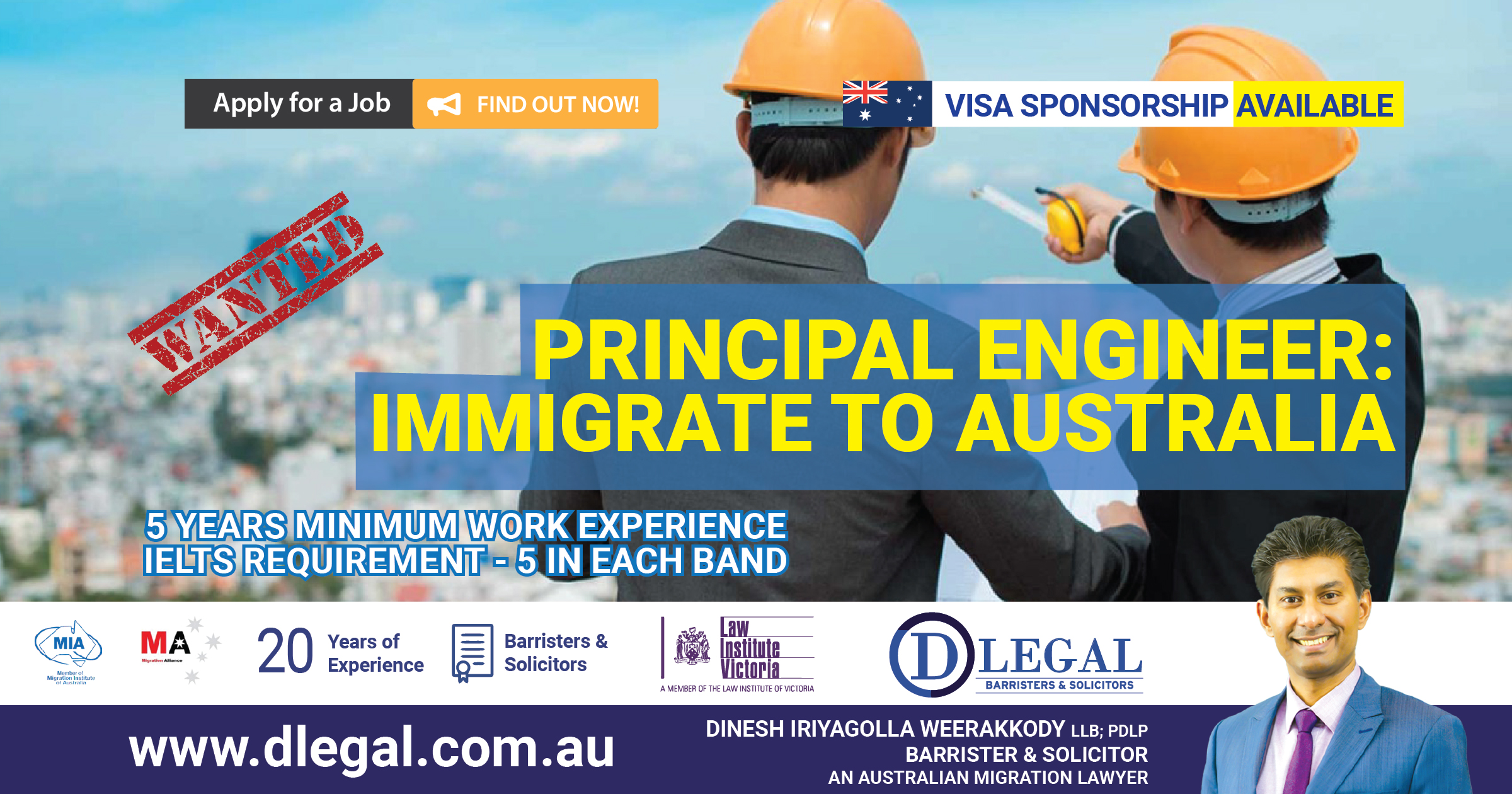 Principal Engineer Migration to Australia PR Visa