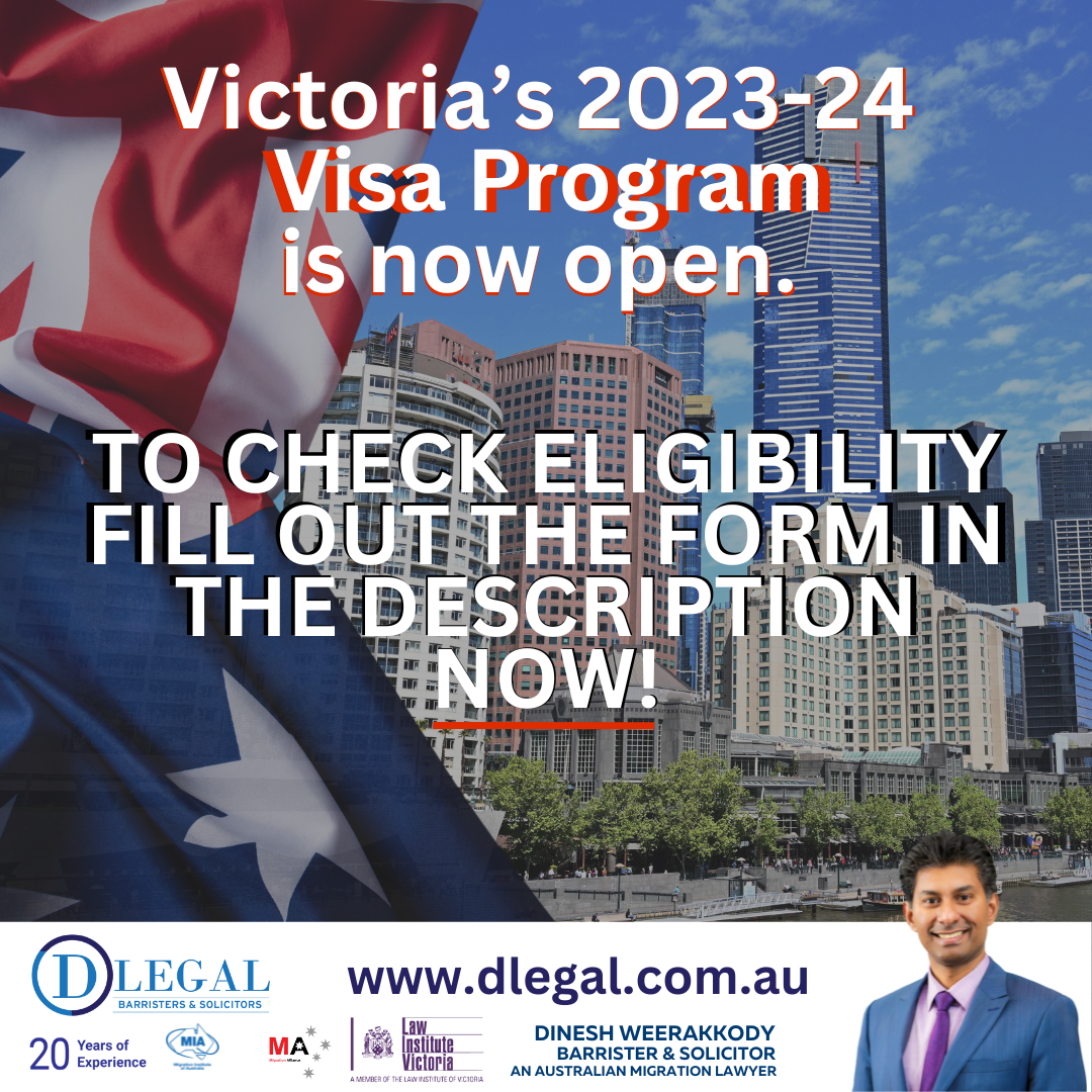Victoria’s 2023-24 Skilled Visa Nomination Program is now open.