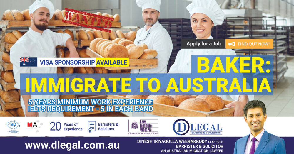 BAKER Immigration to Australia PR Visa ANZSCO 351111