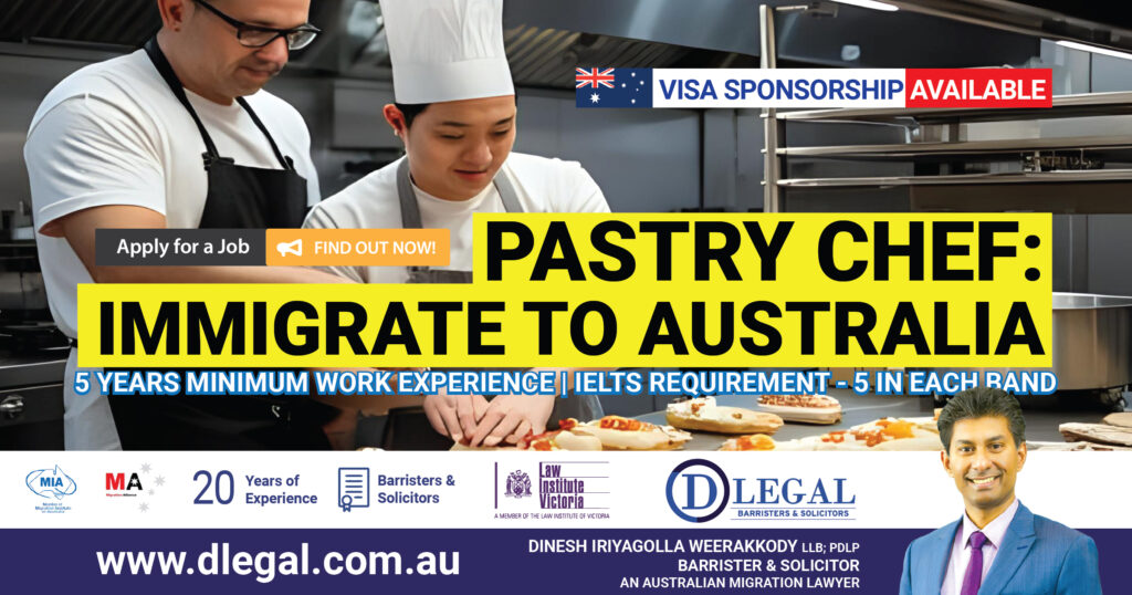 PASTRY CHEF Immigration to Australia