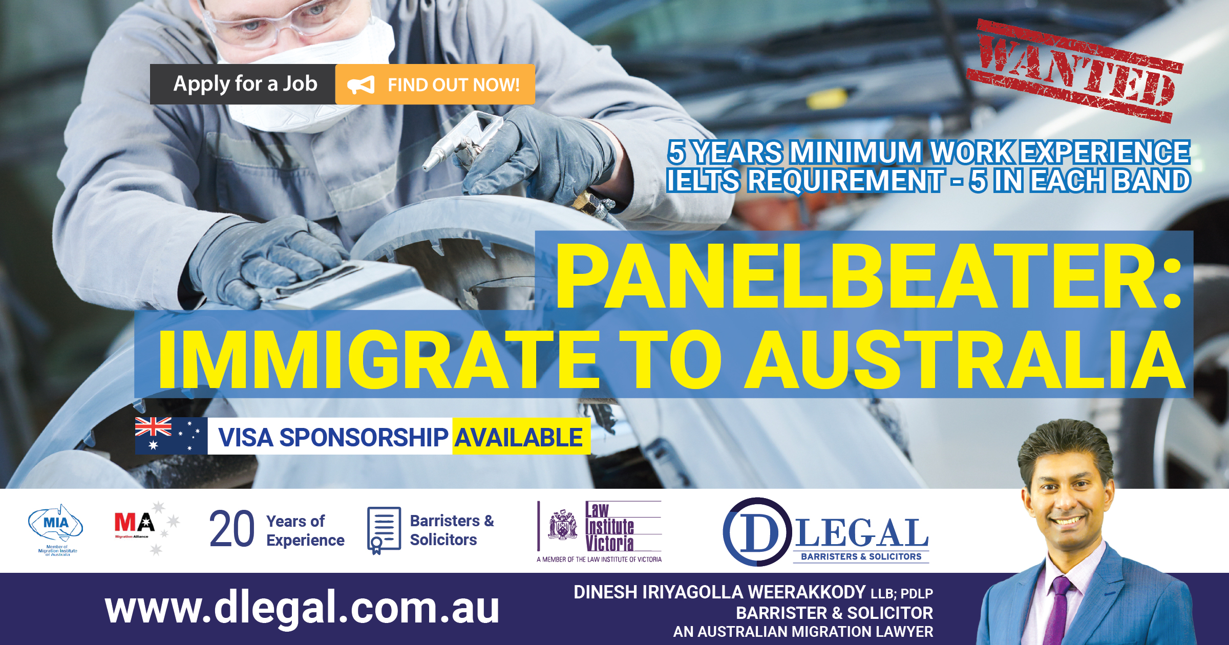 PANELBEATER Immigration to Australia PR Visa ANZSCO 324111