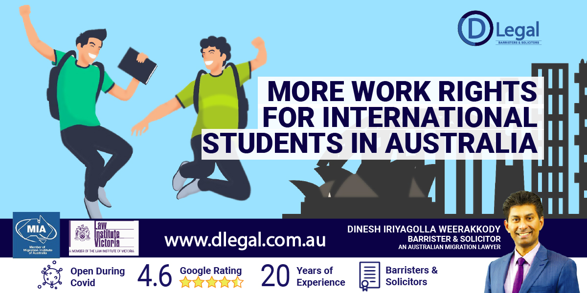 More work rights for International Students in Australia