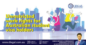 Unrestricted work rights for Australian student visa holders
