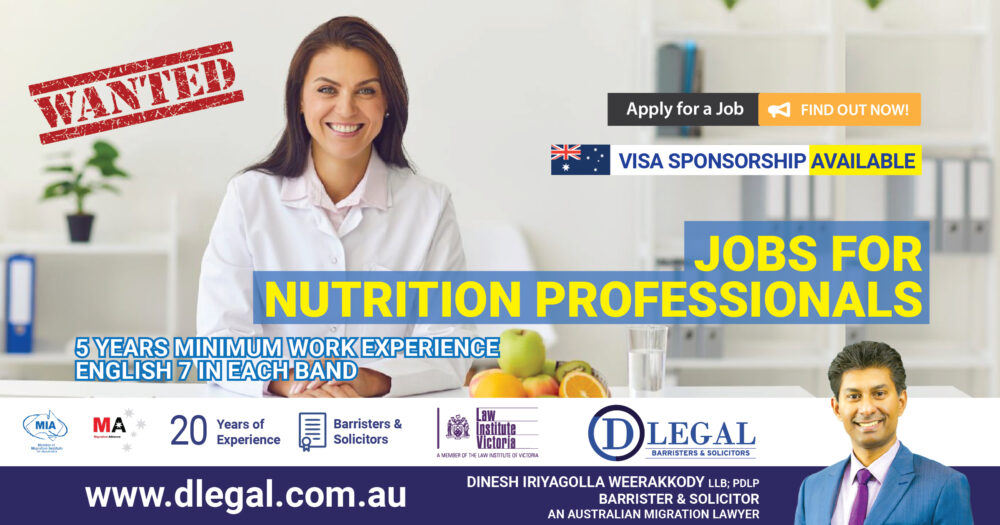 NUTRITION PROFESSIONALS Immigration to Australia PR Visa ANZSCO 251112